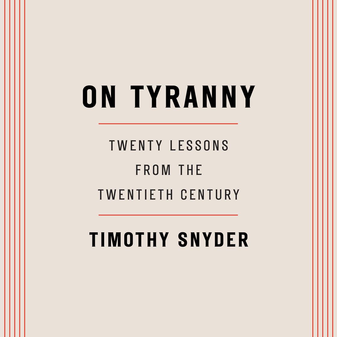 View audiobook of On Tyranny by Timothy Snyder