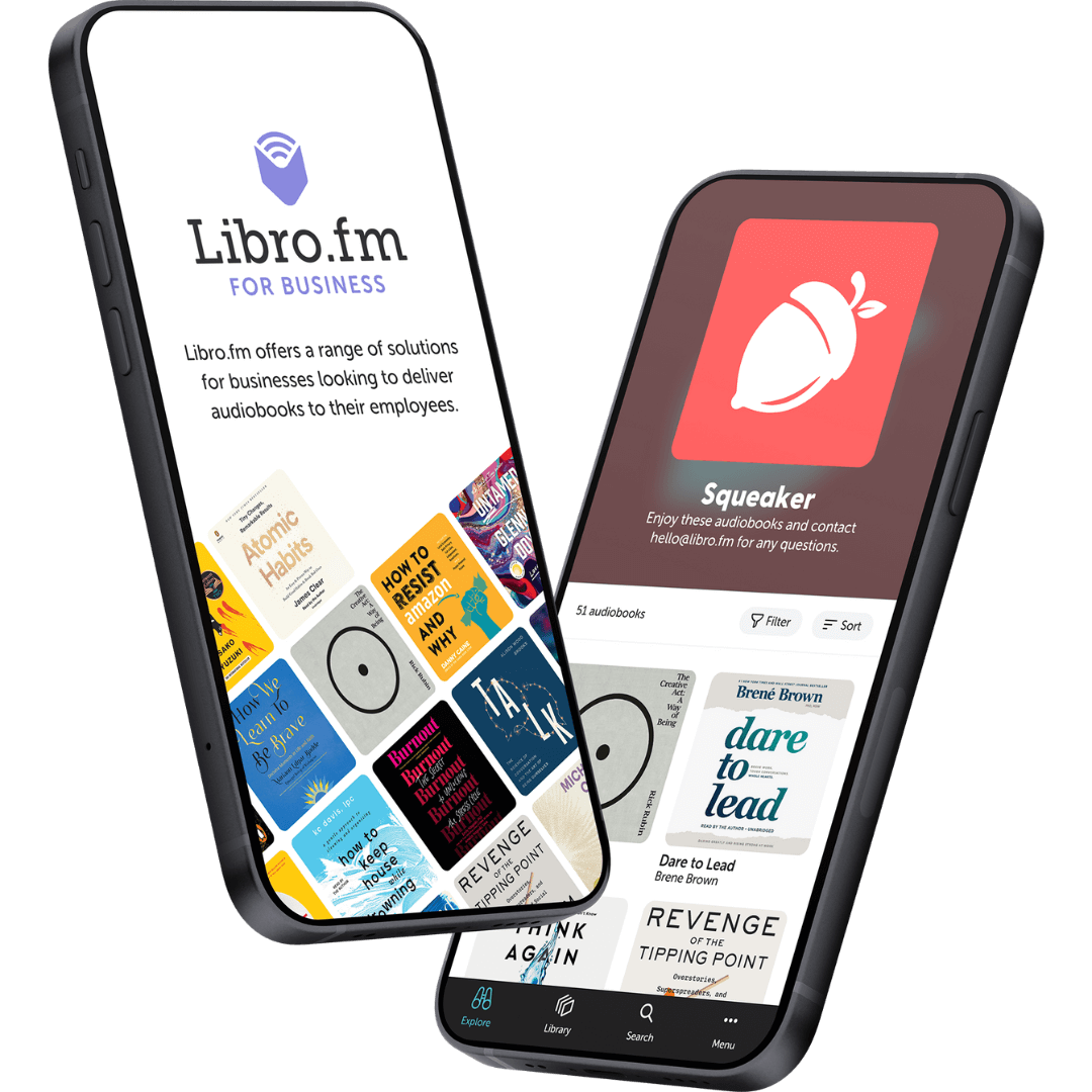 Libro.fm app showing a collage of audiobooks